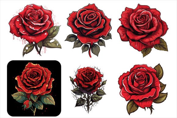 Download Watercolor Red Rose Floral Bouquet - Bouquet Collection