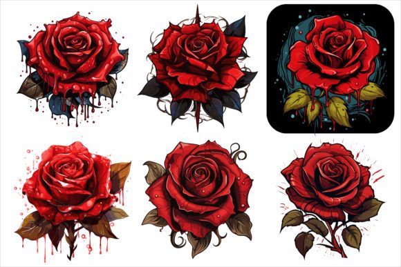 Download Watercolor Red Rose Floral Bouquet - Bouquet Collection