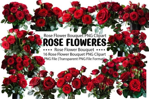 Download Rose Flower Bouquet PNG Bundle - Bouquet Collection
