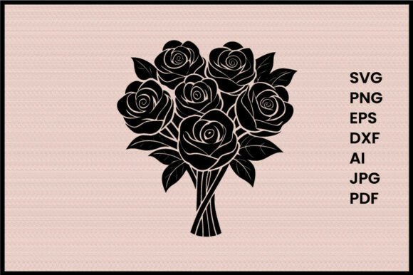 Download Rose Bouquet Illustration Silhouette - Bouquet Collection