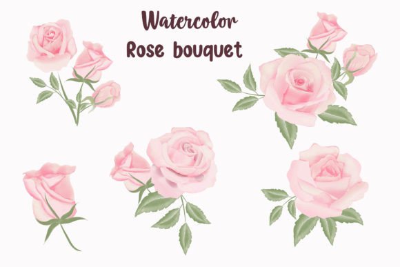 Download Watercolor Rose Bouquet Illustration - Bouquet Collection