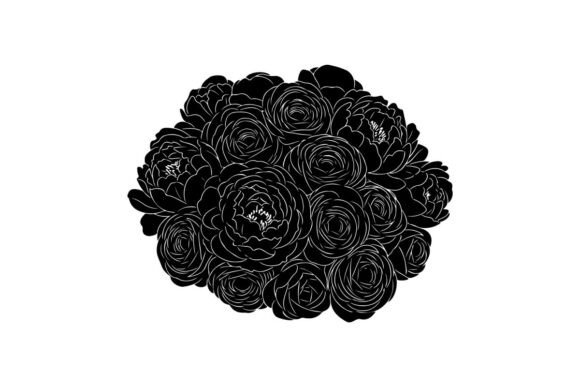 Download Monochrome Rose Bouquet Illustration Wit - Bouquet Collection