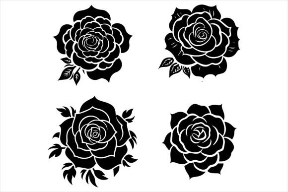Download Rose Floral Bouquet Silhouette Vector - Bouquet Collection