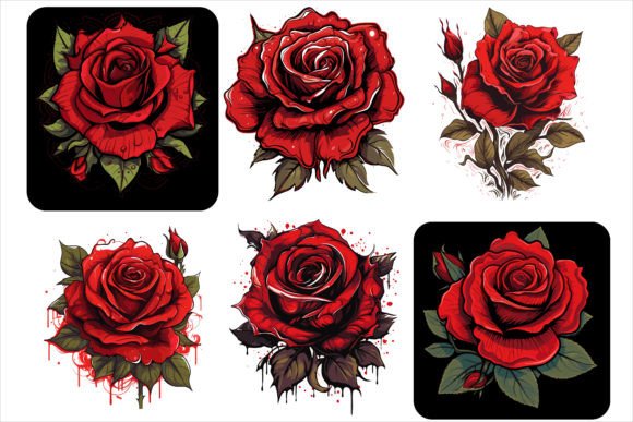 Download Watercolor Red Rose Floral Bouquet - Bouquet Collection