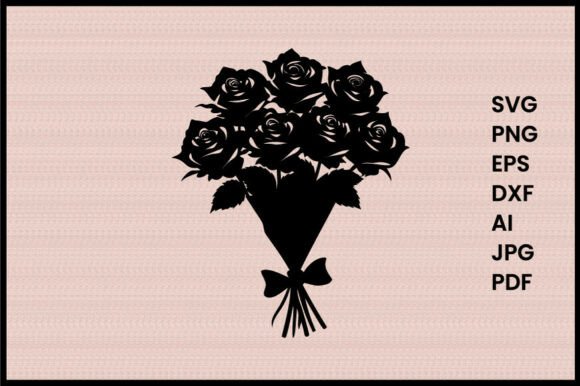 Download Rose Bouquet Silhouette - Bouquet Collection