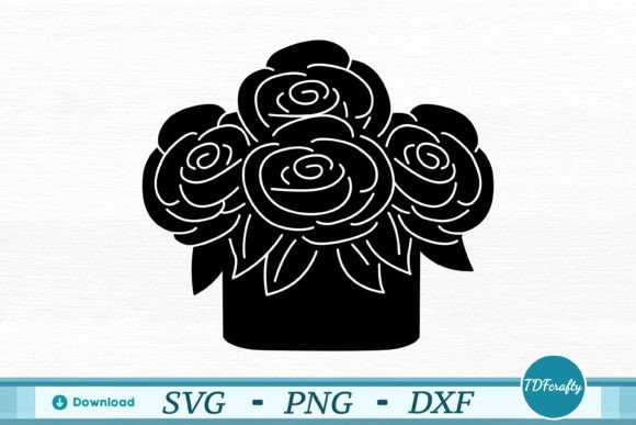 Download Rose Bouquet Silhouette - Bouquet Collection